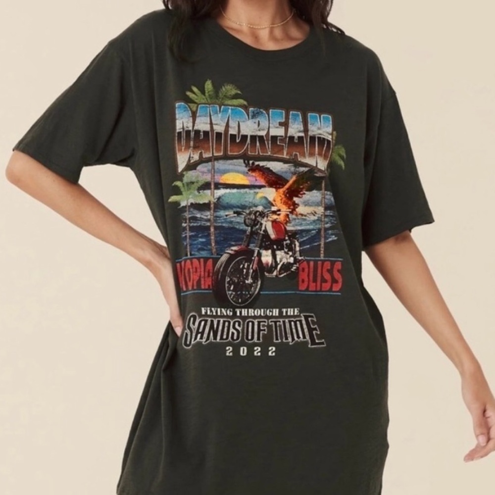 NWT Spell Daydream Tee Dress in Charcoal size XS Oversized